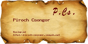 Piroch Csongor névjegykártya