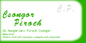 csongor piroch business card